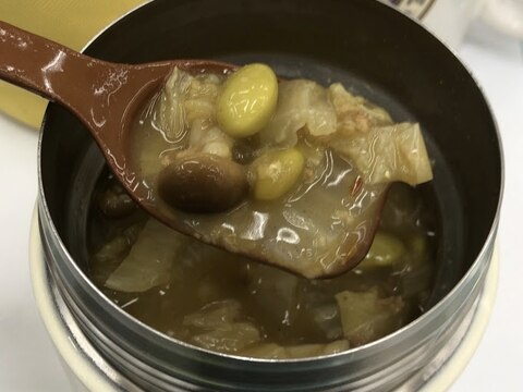 白菜クミンカレースープオートミール約230kcal